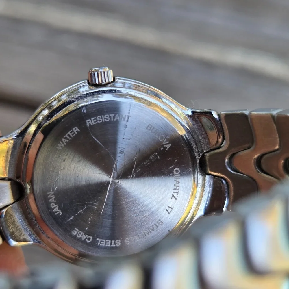 Womens Bulova Silver Wrist Watch Water Resistant Made in Japan T7 Quartz